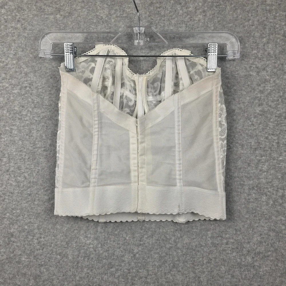 Goddess Bustier Corset Womens 34DD White Lace Overbust Longline Bridal Lingerie - Picture 2 of 10